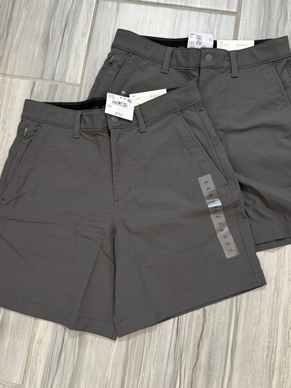 American Eagle AE 24/7 Club Flex Short Dark Gray 26 Set of 2 NEW NWT